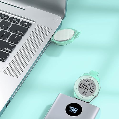 Miniatura 5 de Reloj deportivo digital para niños y niñas con contador de pasos, alarma vibratoria y despertador. Rastreador de actividad a prueba de agua, sin