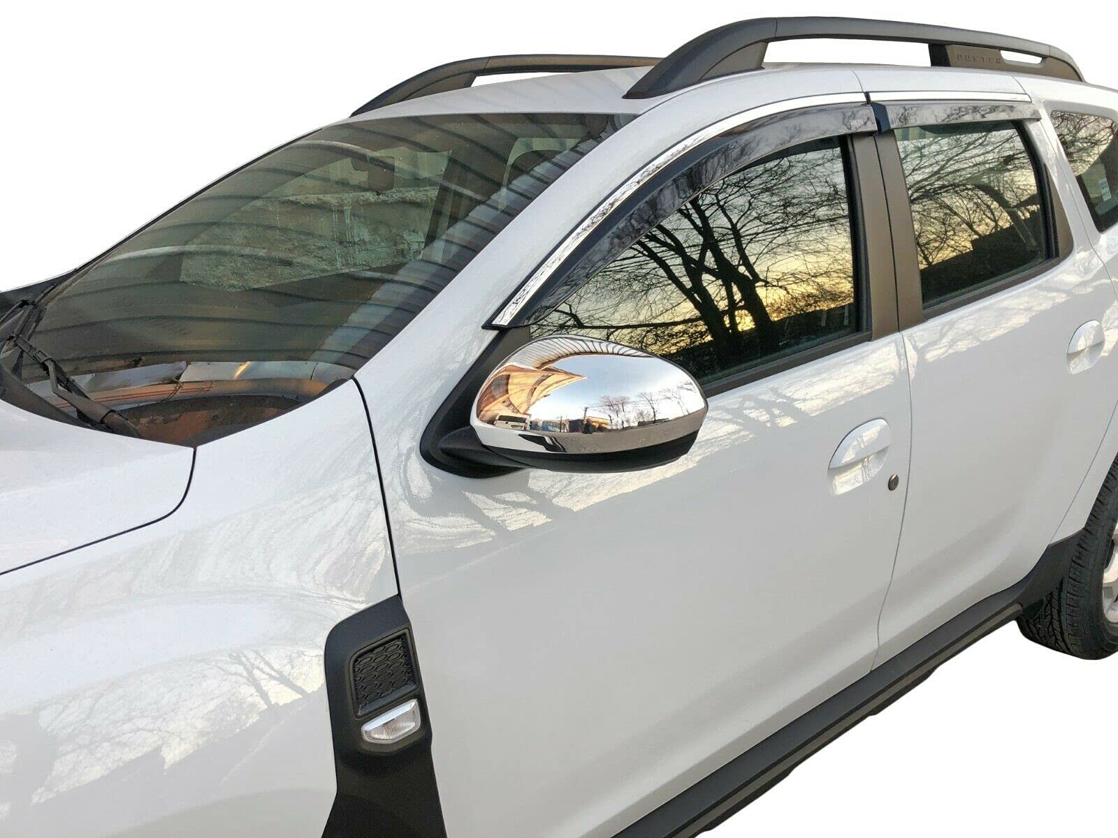 Recambo Nak?adki na lusterka ze stali nierdzewnej pasuj? do Dacia Duster II od 2018 - | Wygl?d chromu - polerowane