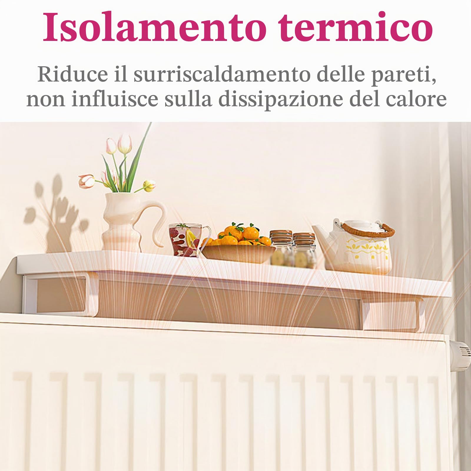 Mensola Sopra Termosifone, Mensola Per Radiatore Senza Foratura, Mensola Da Parete In Stile Moderno, Impermeabile, Per Camera Da Letto