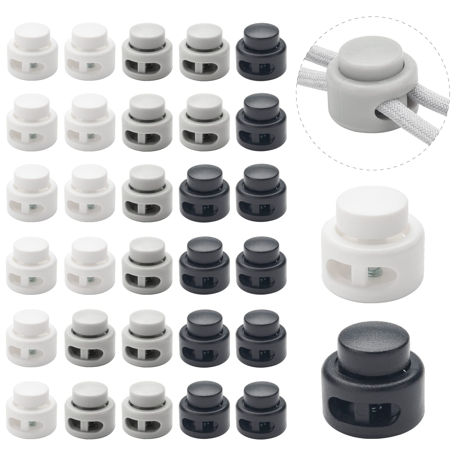 Coowayzeunisex-adult Name Number Cord Locks (pack of 30)