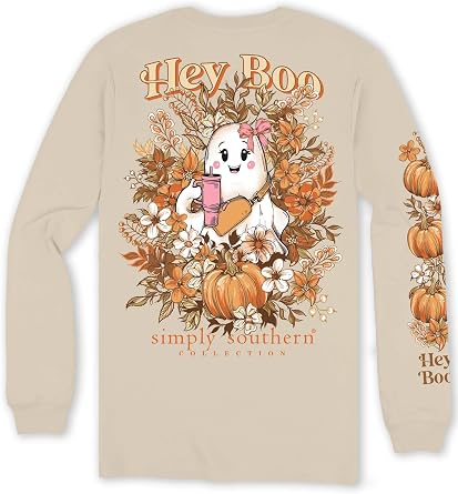 Simply Southern Hey Boo Pumpkin - Adult Long Sleeve