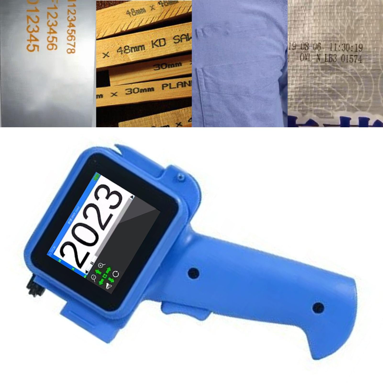 Hyuduo Impresora de Inyección de Tinta de 12.7 Mm con Pantalla Resistente Inteligente de 2.4 Pulgadas 600 DPI y Cartucho de Tinta Negra de 42 Ml para Cartón de Plástico de Cartón