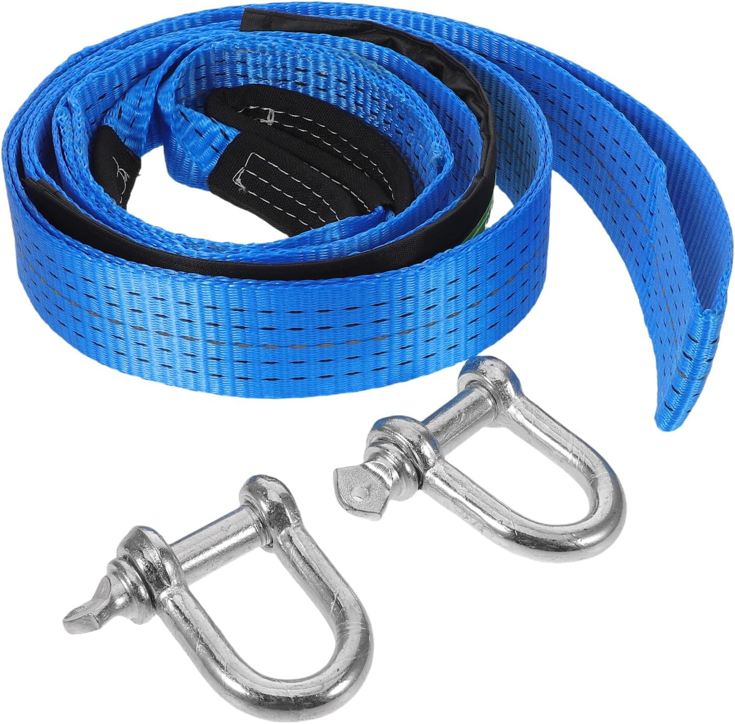 Heavy Duty Car Tow Strap with U-Shaped Hook 4m 8t Traction Rope for Off-Road Vehicle Emergency and Towing Accessories