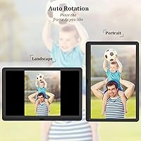 Vista 4 de Atatat 10 inch Digital Photo Frame, Digital Picture Frame with Adjustable Brightness, Support Sleep Mode Photo Deletion,1080P Video,Slideshow, Black