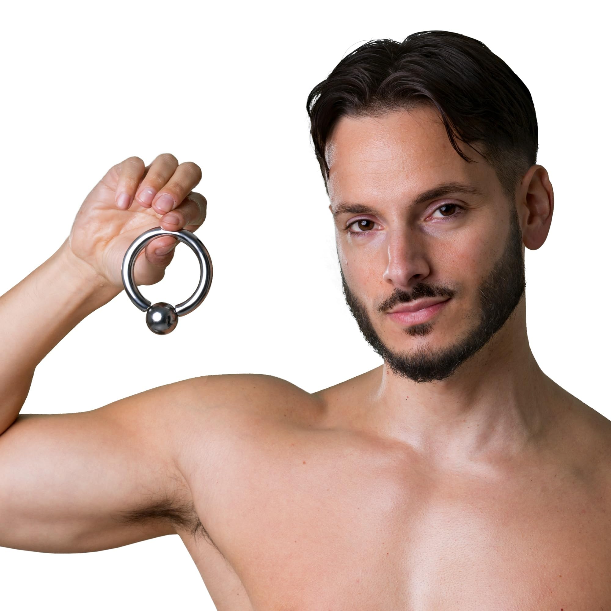 Bull Cock Ring - Anello per il pene in acciaio inox con pallina Dimensione 55 mm