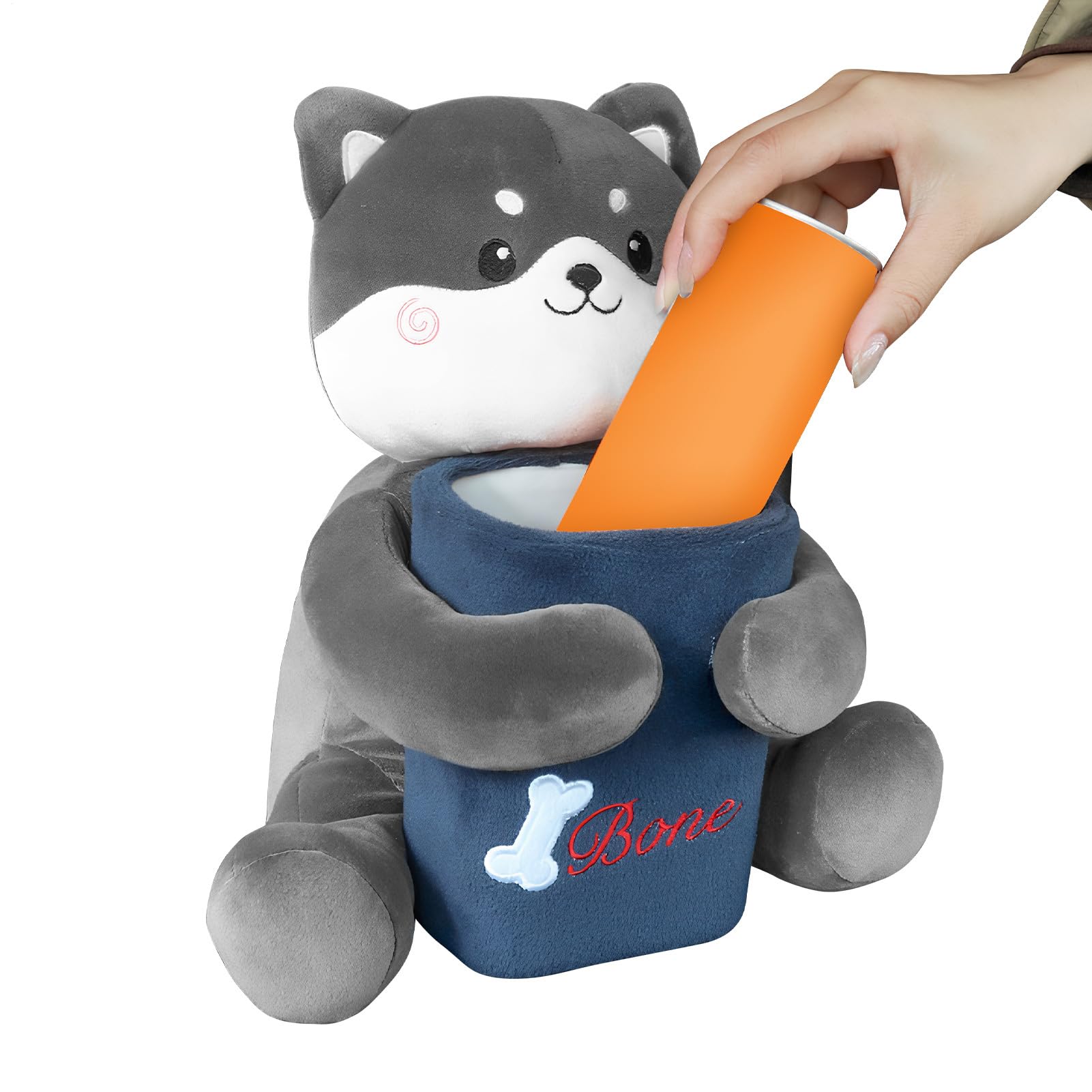 Poubelle de voiture porte-mouchoirs en peluche animal et organisateur de véhicule b