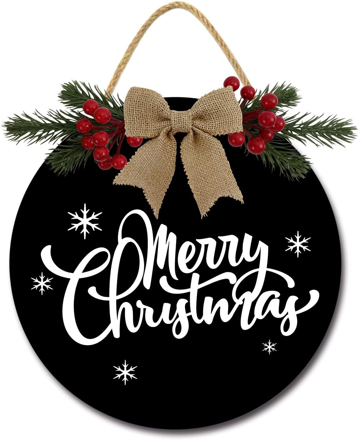 Sokomurg Merry Sign Christmas Decoration Door Decor Wooden