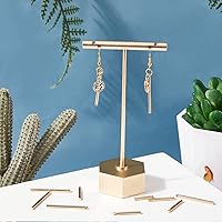 Vista 5 de Beebeecraft 1 caja de 30 dijes de barra vertical chapados en oro de 18 quilates de 3 tamaños