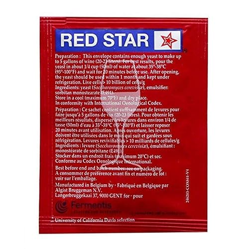 Miniatura 3 de Red Star Premier Classique - Levadura de vino, paquete de 0.18 oz