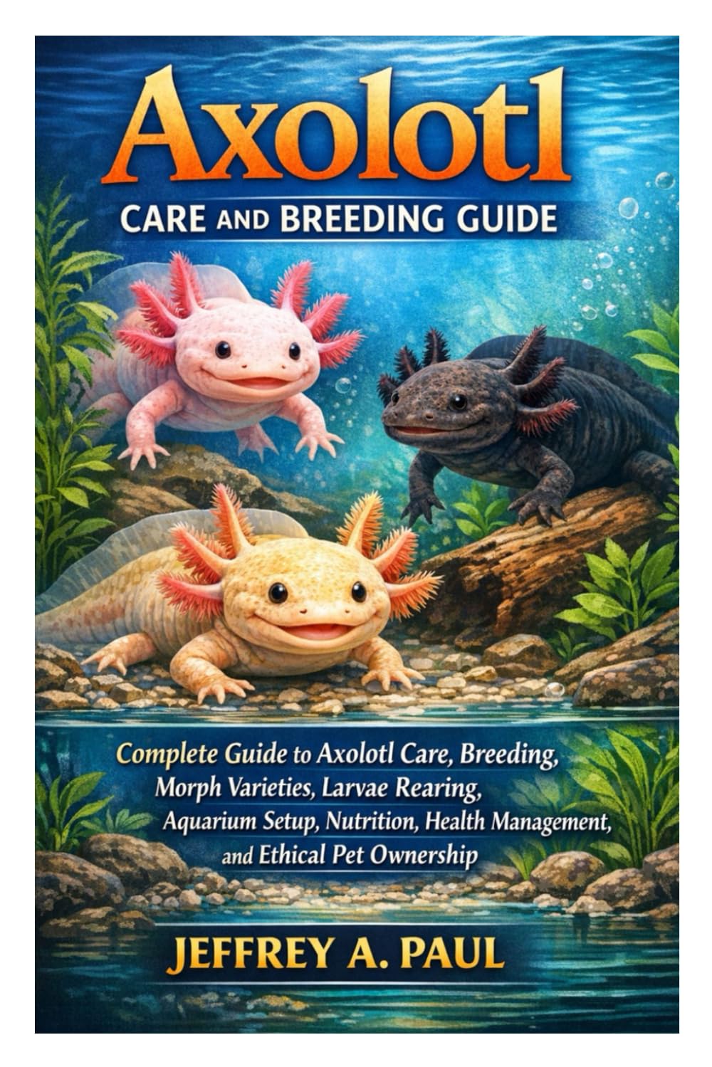 Axolotl Care and Breeding Guide: Complete Guide to Axolotl Care, Breeding, Morph Varieties, Larvae Rearing, Aquarium Setup, Nutrition, Health Management, and Ethical Pet Ownership