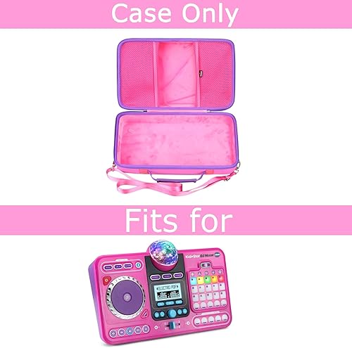 Miniatura 7 de Mchoi Funda rígida compatible con VTech KidiStar DJ Mixer Rosa, a prueba de golpes, funda protectora para mezclador de DJ, solo funda