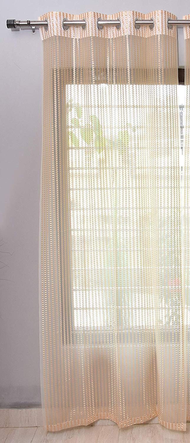 F2L Sheer Curtains 9 Feet Long Door and Window | Net Curtain | Semi Transparent Tissue Screens Parda | Eyelet Ring Parde (4 x 9 feet, Cream, 1pc Only) (B083LQ9PNR) Amazon Price History, Amazon Price Tracker