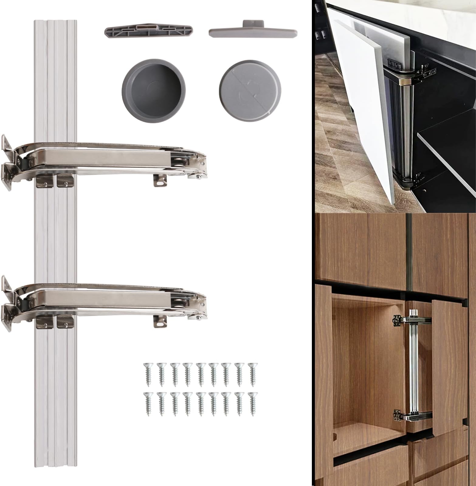 Lateral Opening Door Hinge, 180° Parallel Opening Cabinet Wardrobe Door Sliding, Load-Bearing 15.4lb Heavy Duty Hinge