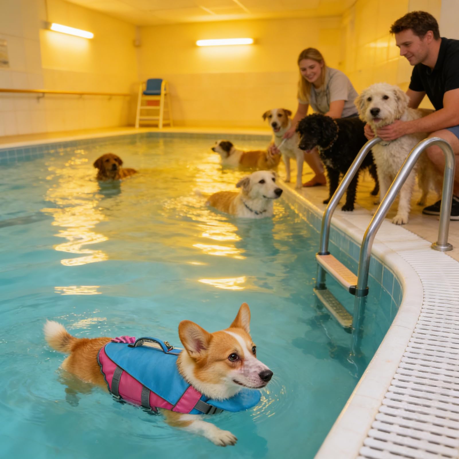 Gilet de Sauvetage pour Chien Flottant, détachable et ajustable | Veste Flottaison Chien Accessoires Animaux pour chiot, petite, moyenne, grande race piscine plage lac rivière bateau