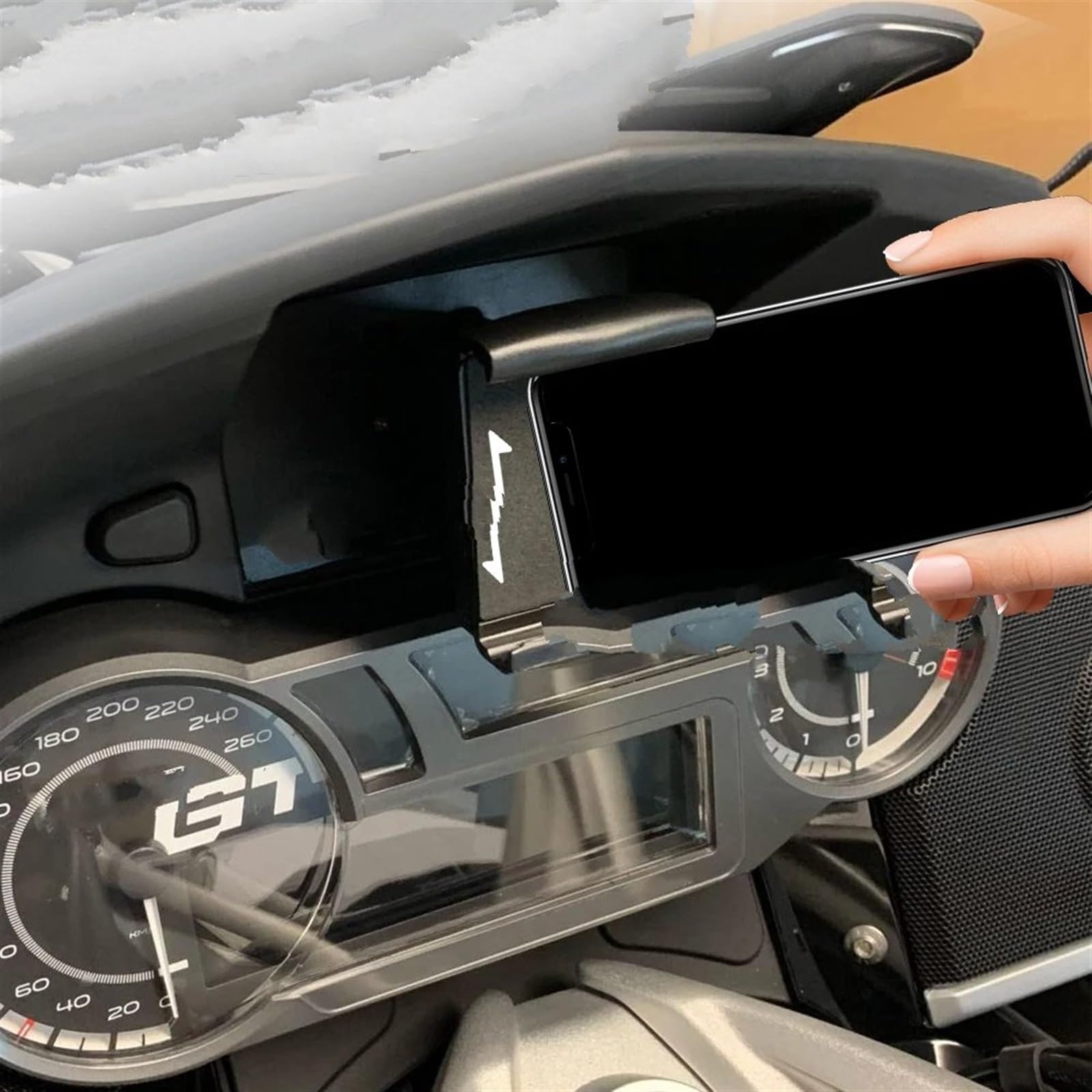 Support Téléphone Universel Pour Moto BMW K1600GT/GTL/B & R1200RT/1250RT - Fixation Sur Tige, Alliage Aluminium