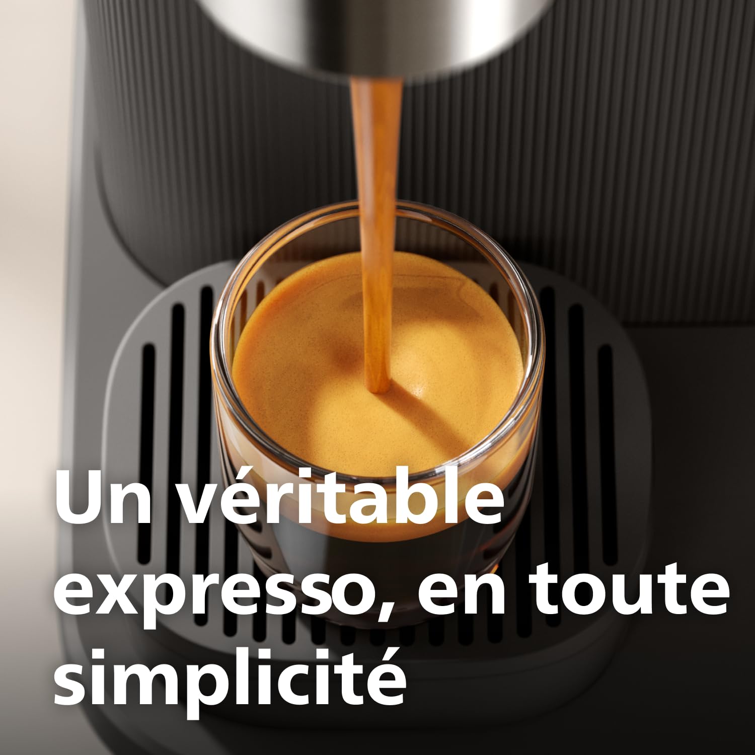 Philips Baristina Machine à expresso, Mouture, tassage et infusion automatiques, 16 bars, Expresso, Lungo, Format compact, Noir avec porte-filtre noir, Machine à café avec broyeur BAR305/60