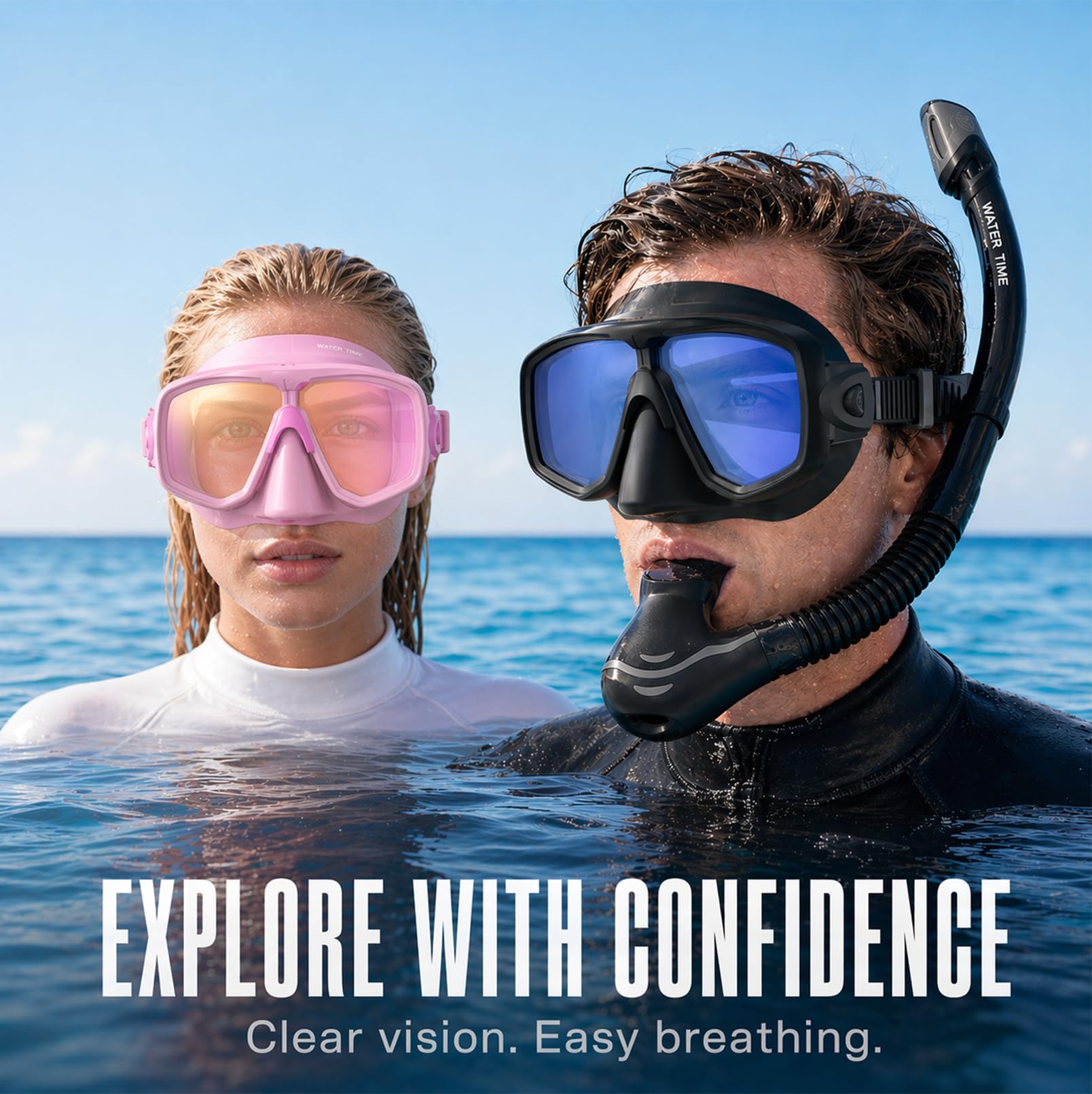 Sprzęt do nurkowania na czas wodny dla dorosłych, zestaw do snorkelingu z przeciwmgielną panoramiczną maską do nurkowania i wodoodporną konstrukcją, maska do nurkowania dla dorosłych do nurkowania i