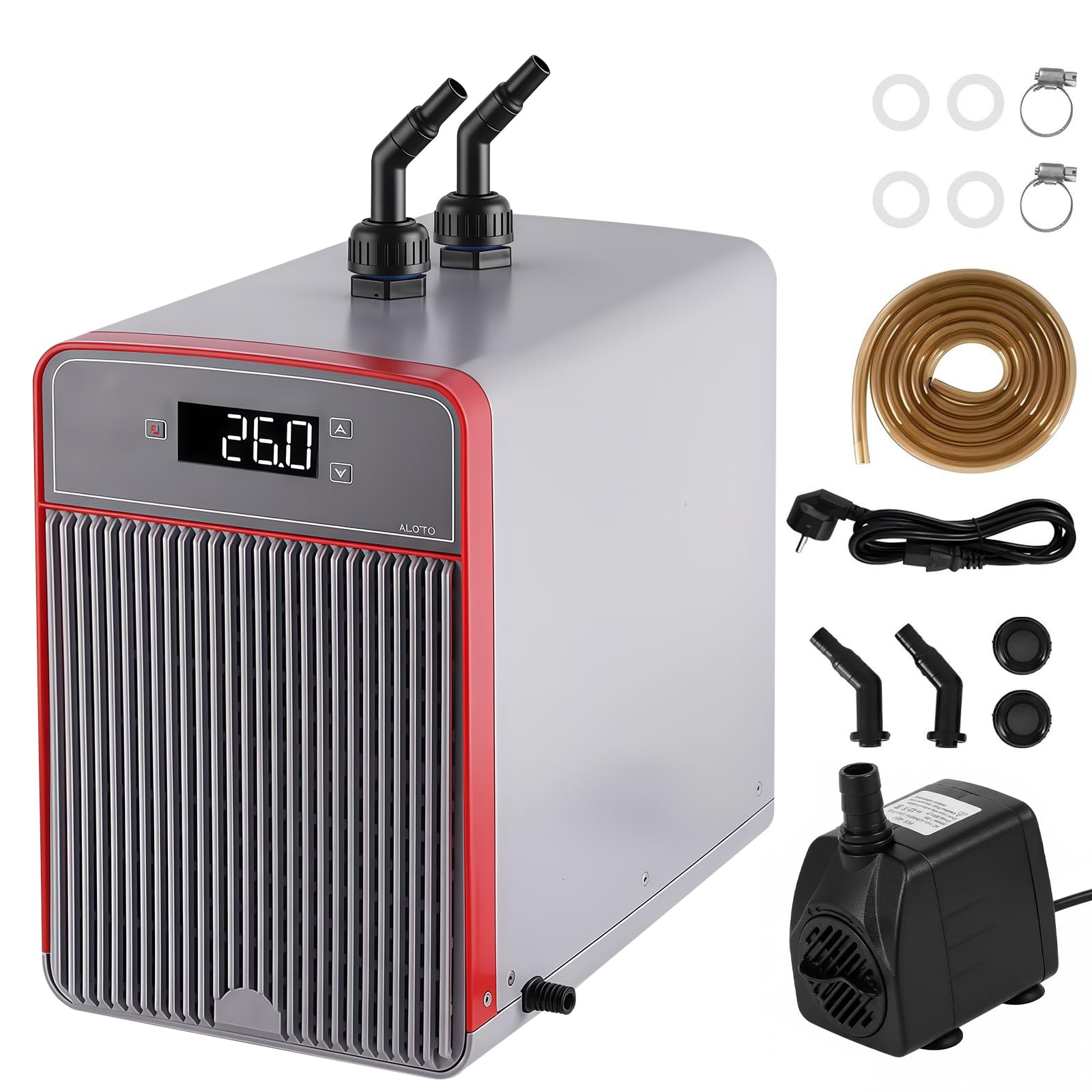 Refrigeratore Acquario 160L, Refrigeratore per Acquario D'acqua Serbatoio di Pesce Refrigeratore Speciale Design Silenzioso Compressore di Refrigerazione per Acquari, Meduse, Piante D'acqua