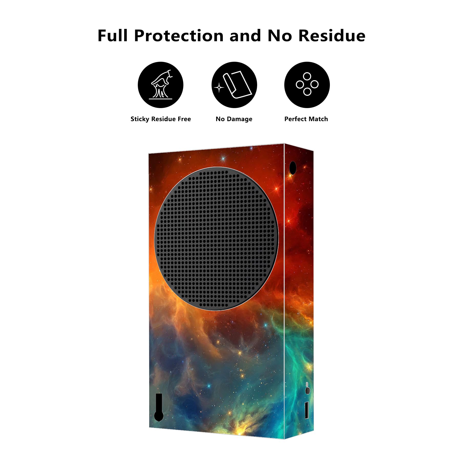 playvital Orange Star Universe Custom Vinyl Skins for Xbox Series S, Wrap Decal Cover Stickers for Xbox Series S Console Controller — view 3