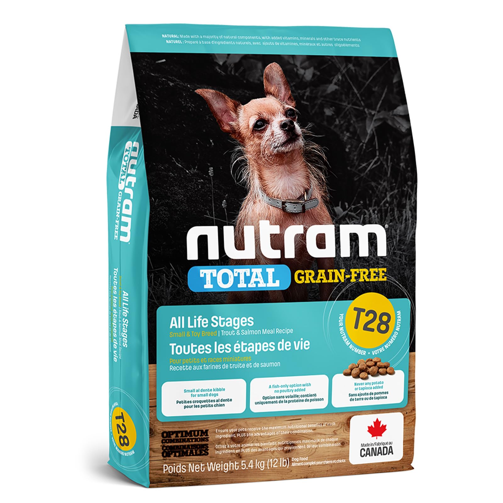 T28 Grain-Free Dog Food for Small Toy Breeds – High Protein Trout  Salmon Meal Kibble Chicken-Free, Limited Ingredient, Fish Dry Dog Food