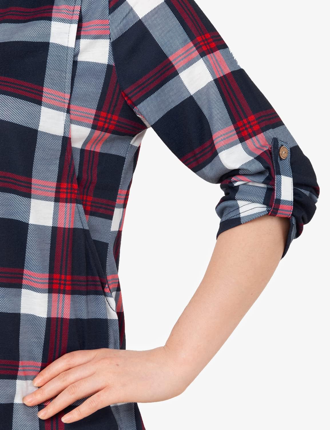 Quinee Nursing Tops for Breastfeeding Maternity 3/4 Rolled Sleeve Breastfeeding Shirts for Women - Image 2