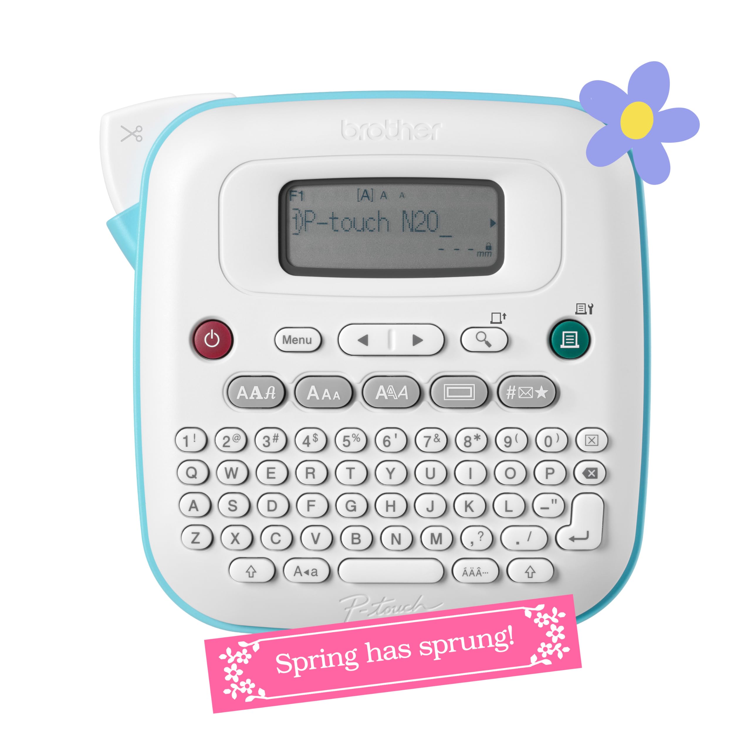 Brother P-Touch PT-N20 Personal Desktop Label Maker Portable Handheld and Prints P-Touch Btag 12mm Wide Color Personalized Label