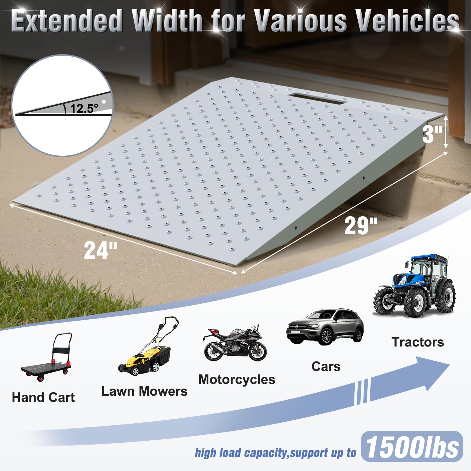 Heavy-Duty Shed Ramp - 1500 lb Capacity -2