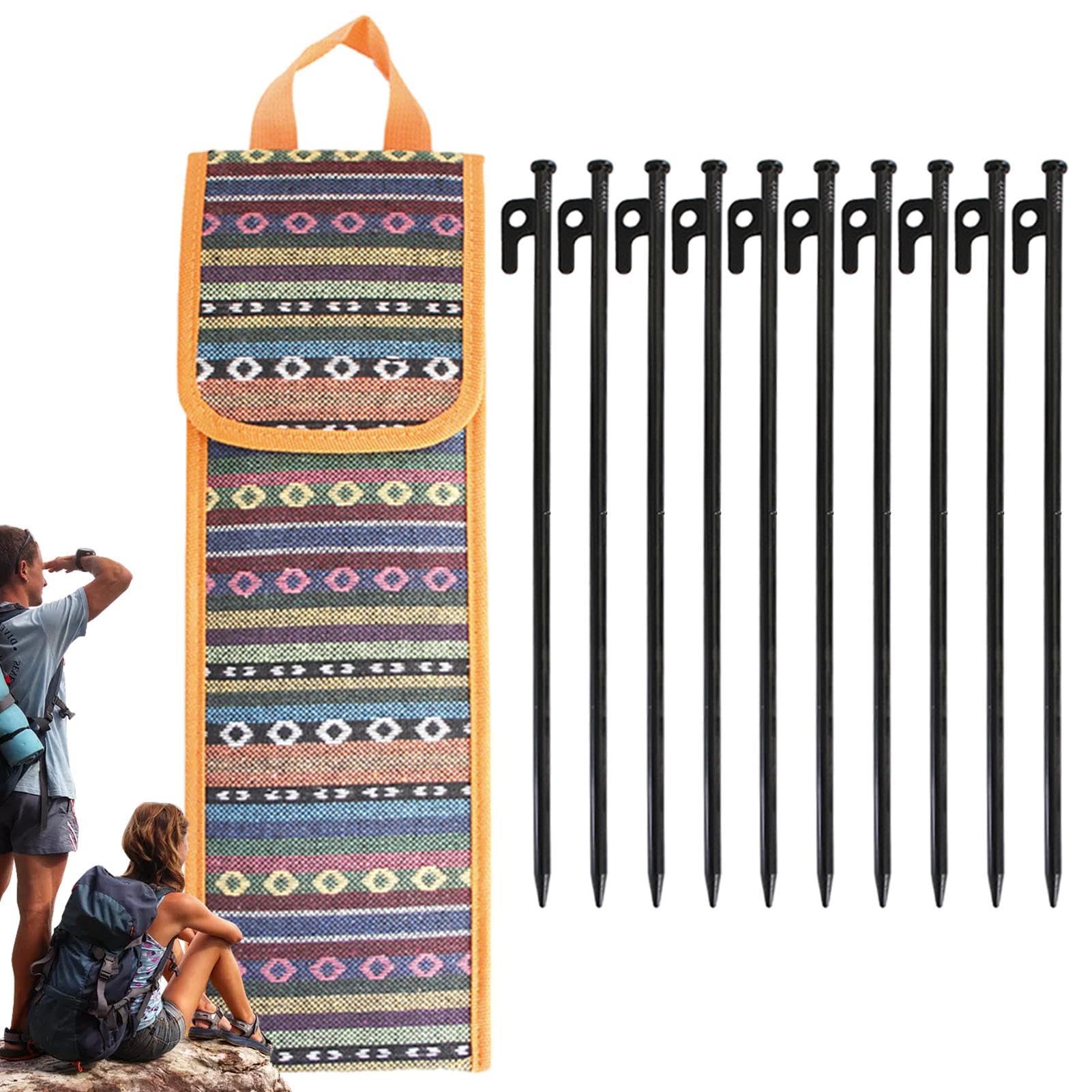 Piquets de tente – Piquets de tente de cour robustes | Sac de rangement portable pour piquets de tente de jardin, piquets de tente de jardin pour marteaux de camping