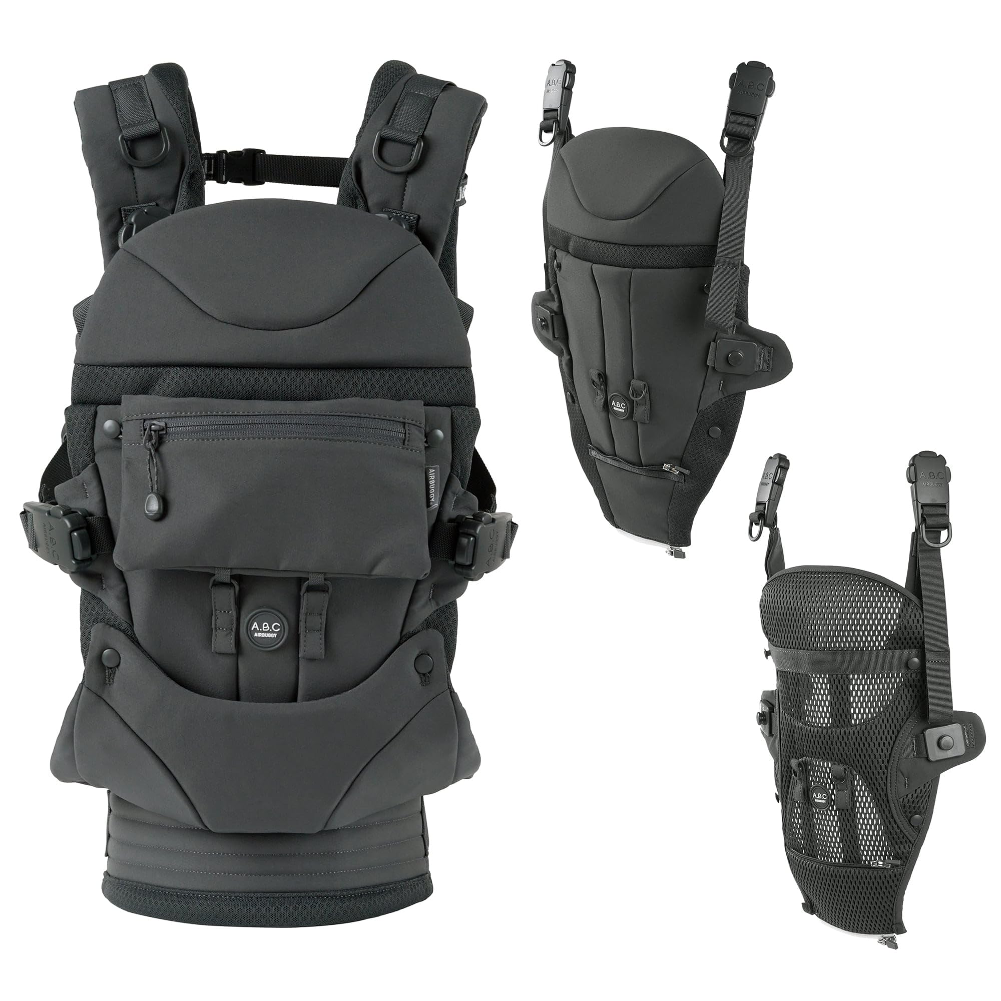 ABC COMFO COMPLETE SET DIMGREY エアバギーベビーキャリア コンフォ コンプリートセット ディムグレー ABBC0025