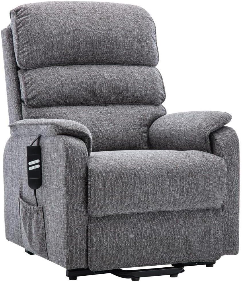 Valencia Dual Motor Riser Recliner Mobility Lift Chair in Grey Fabric