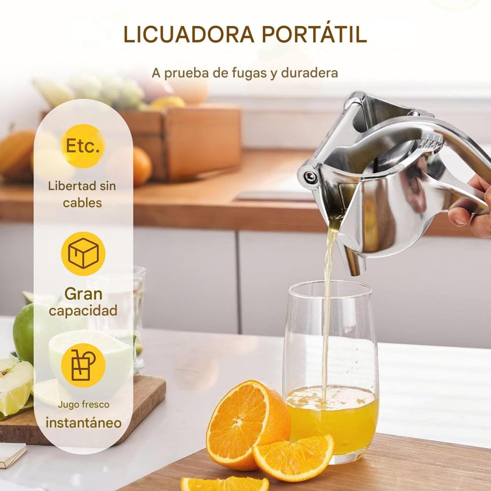 Spremiagrumi Manuale - Spremiagrumi In Acciaio | Contenitore Per Utensili Da Cucina, Portatile Per Lime Pompelmo Escursionismo Campeggio Picnic Cucina