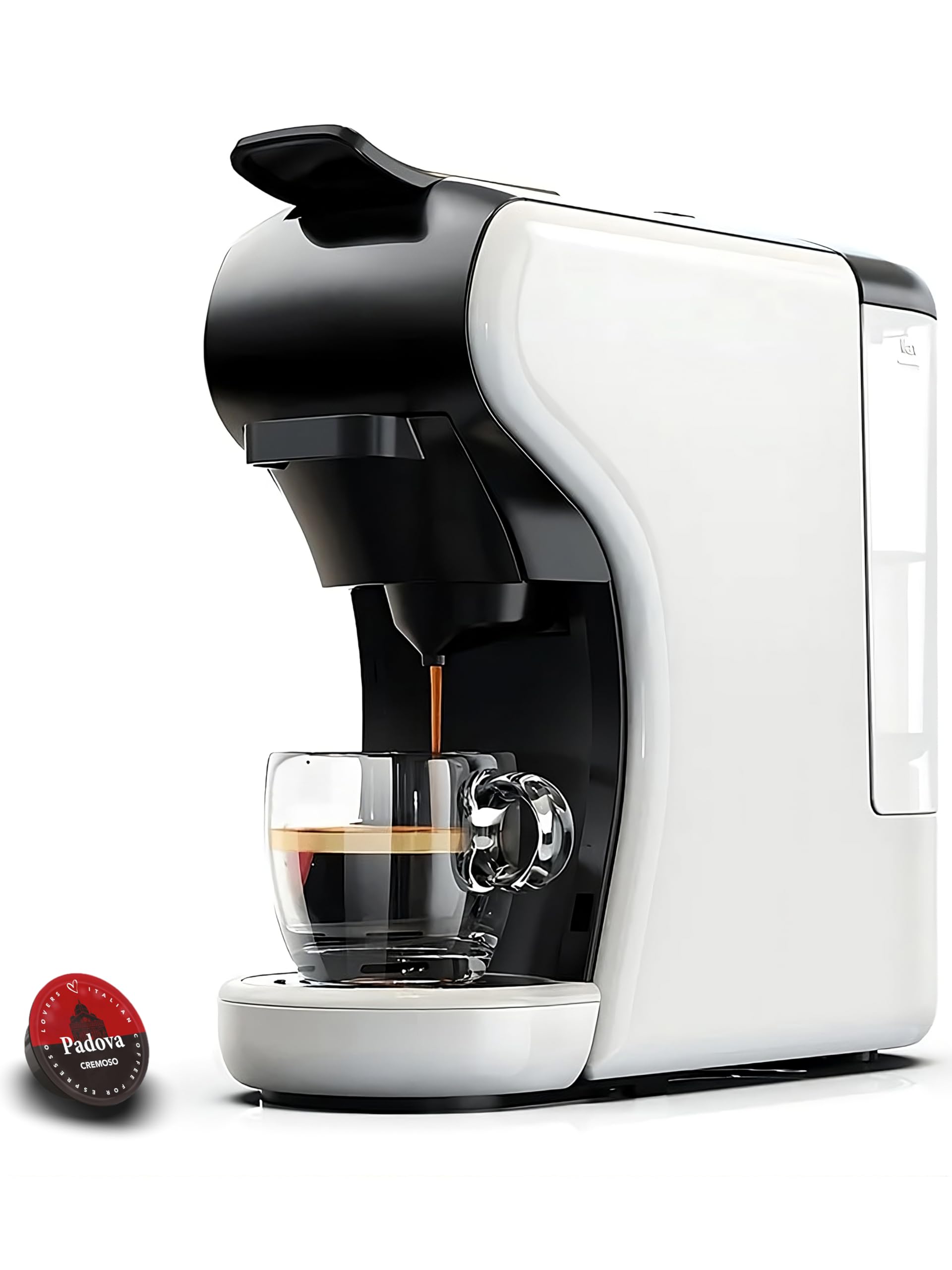 Macchina Caffè CIALDE e CAPSULE 7 in 1 Camry – Compatibile capsule Nespresso, Lavazza A Modo Mio, Dolce Gusto, Caffè Cialde ESE 44, Lavazza Blue, Caffitaly, Caffè Macinato – Kit con 10 Capsule Omaggio