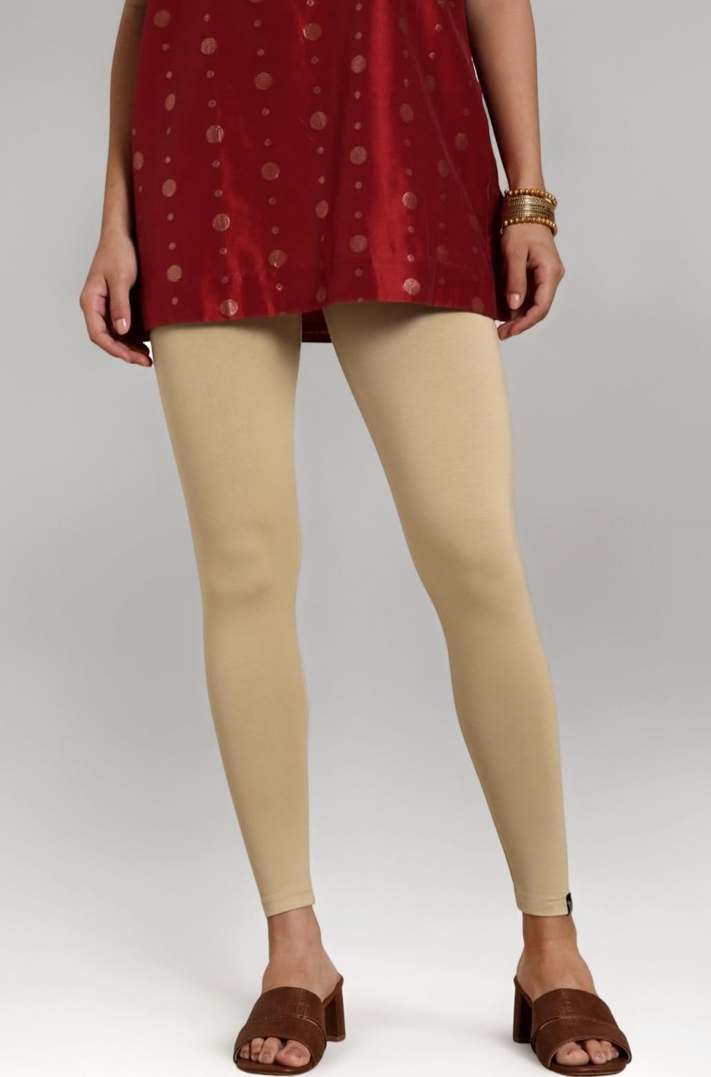 TWIN BIRDS Tailored Cut & Classic Fit Stretchable Viscose Elasthane Fabric Ankle Length Leggings for Women