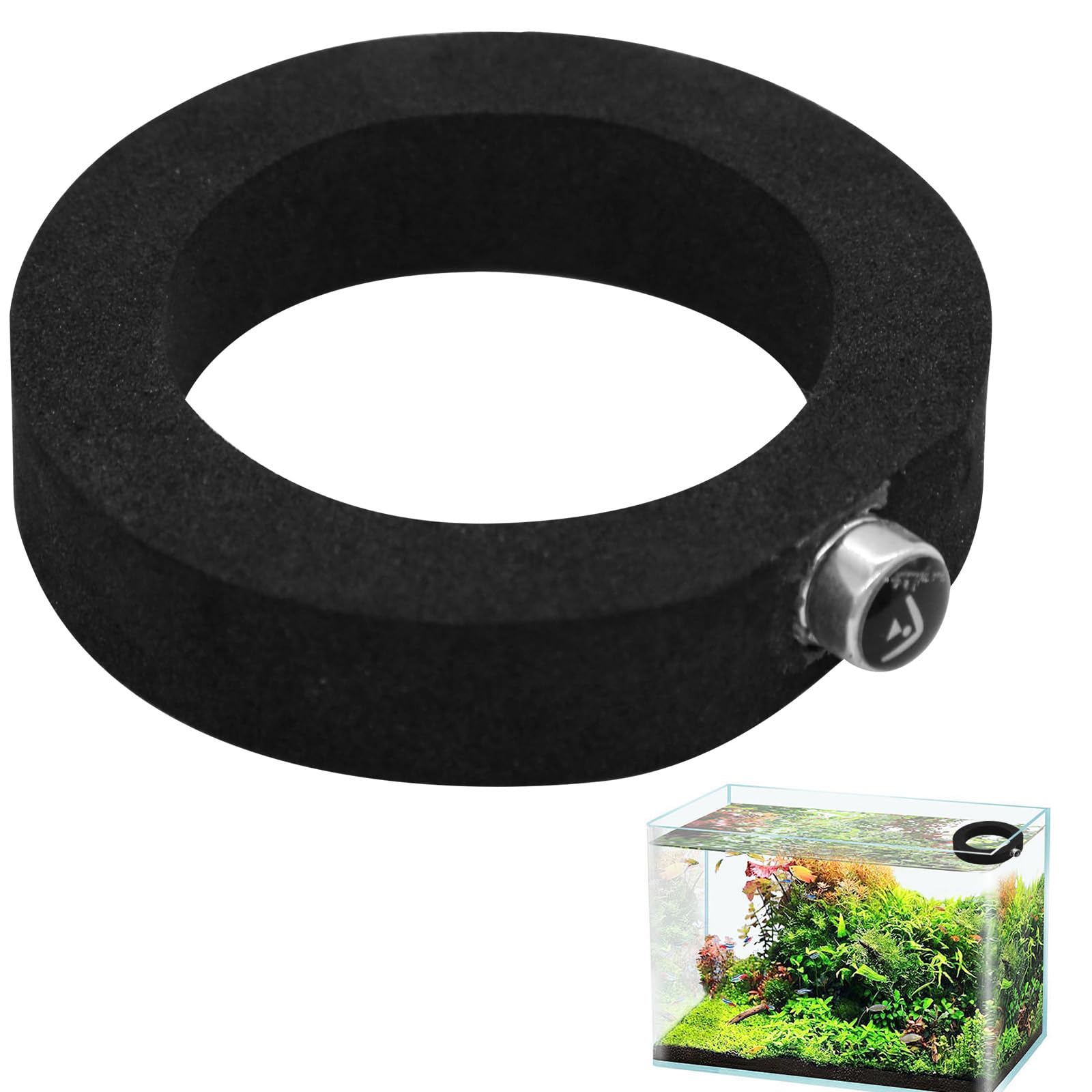 Magnetic Fish Tank Feeding Ring, Floating Rings for Aquarium, Feeder Ring Automatic Water Level Adjustment Precision Feeding Ensure Clean Water for Turtle Betta Goldfish Guppy