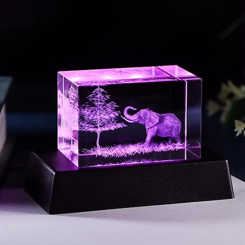 Miniatura 49 de Qianwei Bola de cristal láser 3D, regalos de delfín para mujeres y hombres, figuras de cristal para decoración de habitación, cumpleaños para 2