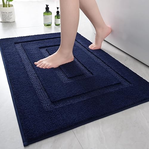 Miniatura 15 de HOMORE Alfombra Pasillo de Baño de 24 x 60 pulgadas, antideslizante, lavable, alfombras de baño largas de microfibra suave y absorbente, tapete de