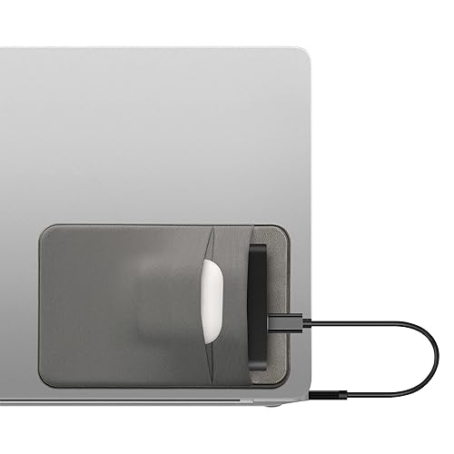 kwmobile Elastic Sleeve Compatible with SanDisk Portable SSD, Samsung T7, Crucial X8, HDD Case - Stretchy Elastane Adhesive External SSD Holder - 10x7cm & 8x7cm Pockets - Grey - grey