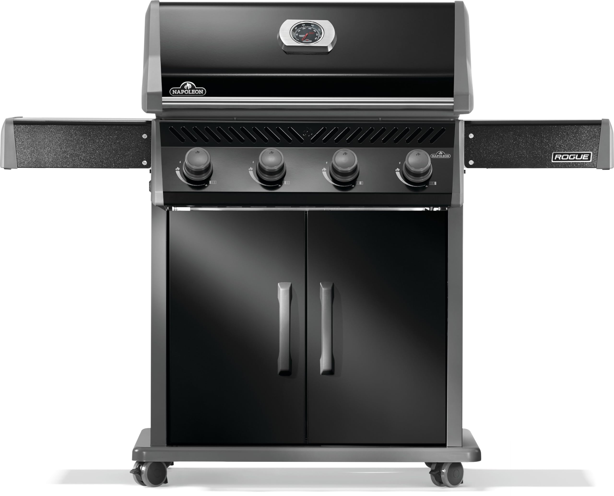 Napoleon Rogue 525 Propane Gas Grill, Black, Durable 4-Burner BBQ