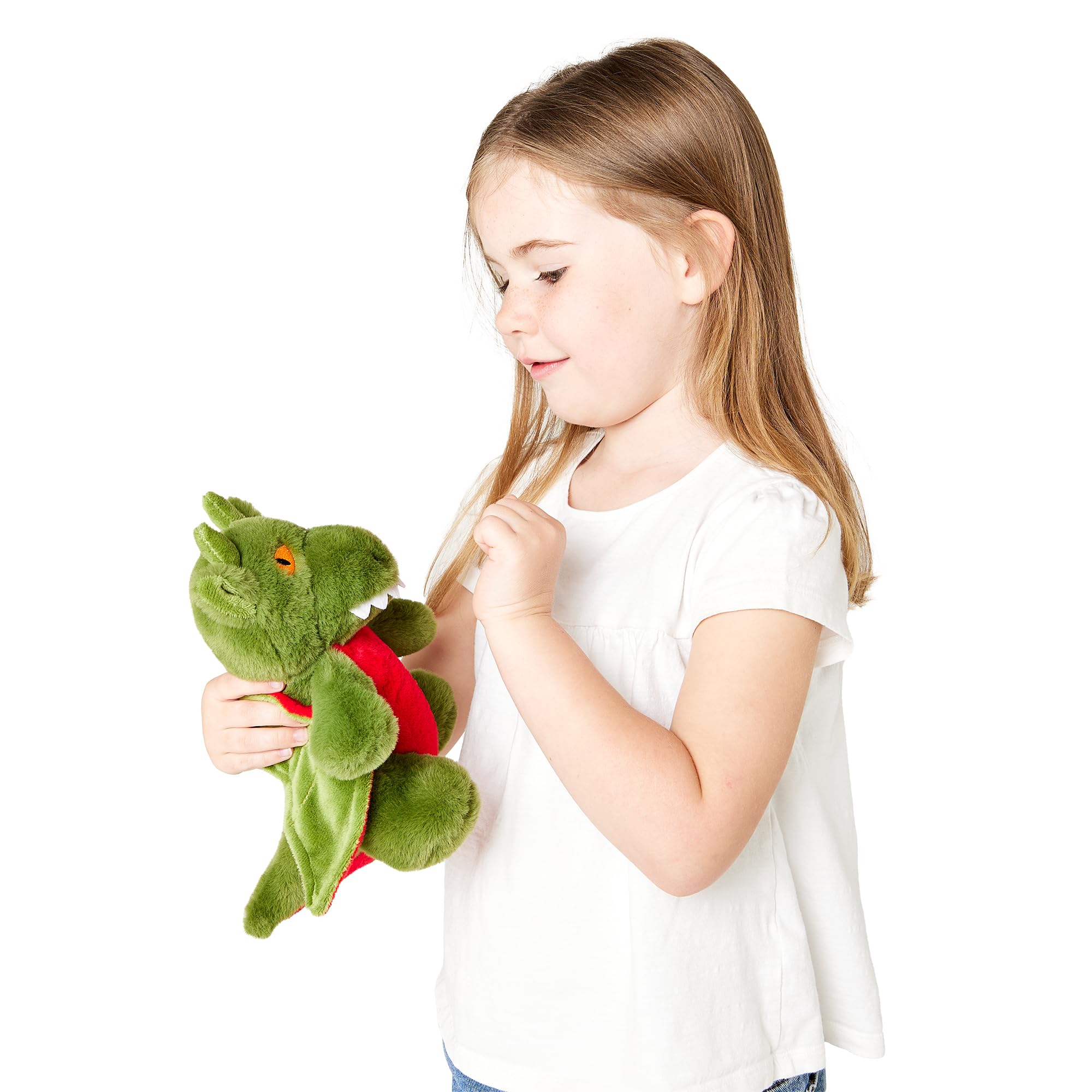 Zappi Co Ultra Soft Green Dragon Plush Toy (21cm Height) - 100% Recycled, Eco-Friendly, Newborn Gift, Realistic Lifelike — view 7