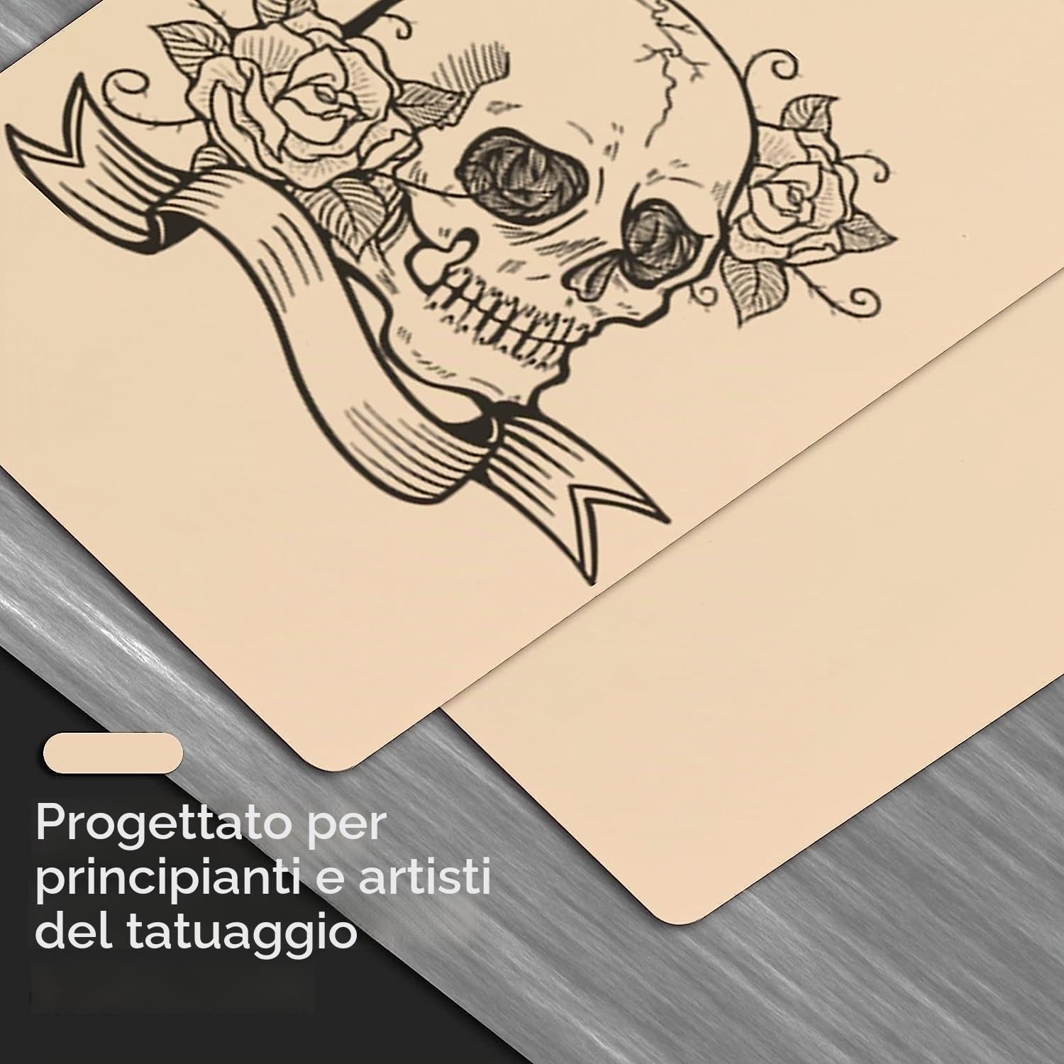 Pelle Sintetica per Tatuaggi - TONBAO 30PZ Pratica Finta Pelle Doppia Faccia 19x14cm per Esercizio Tattoo