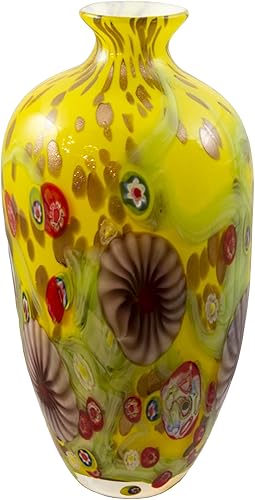 Dale Tiffany AV21001 Anzio - Jarrón de cristal soplado a mano, multicolor