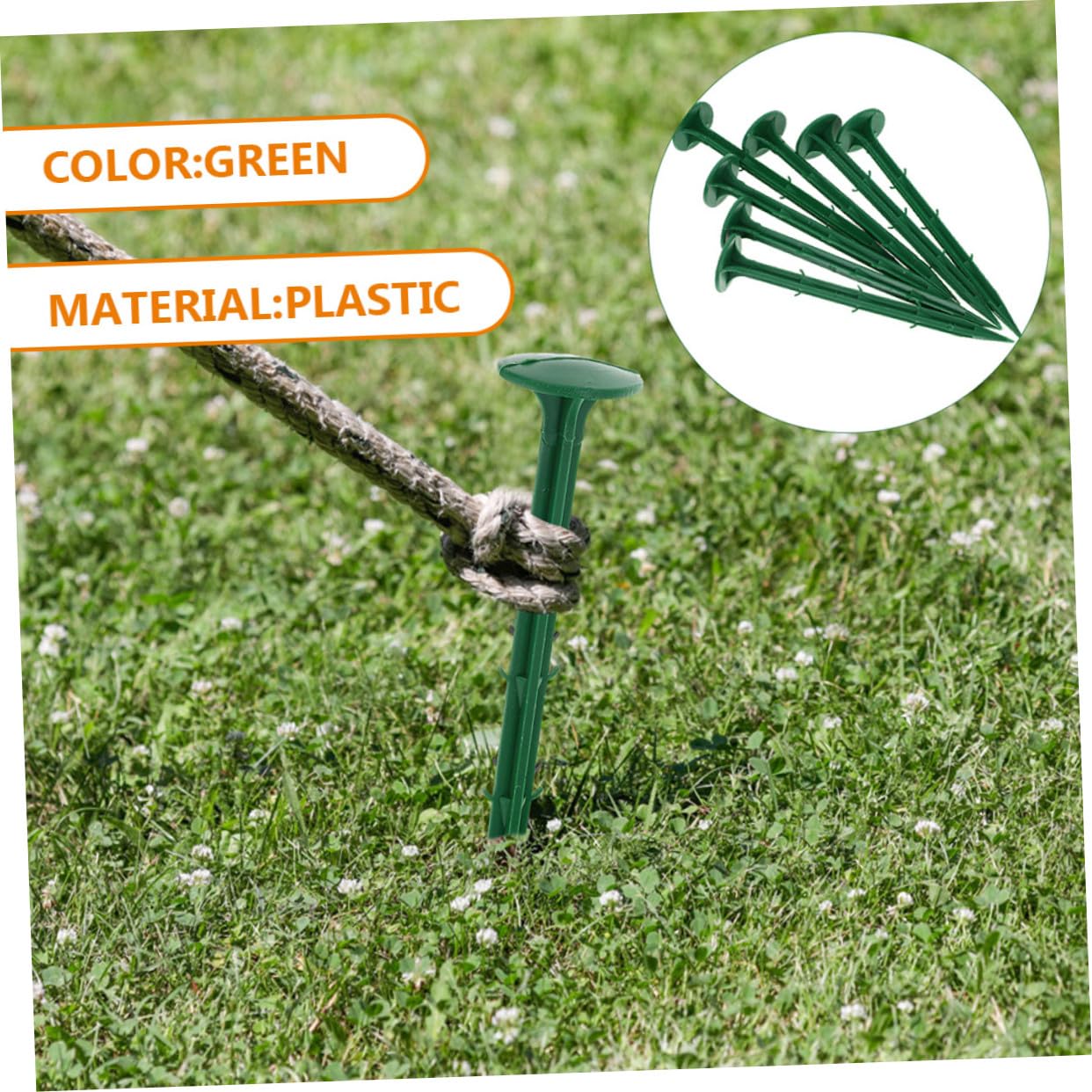 150 pezzi Picchetti da in Plastica Picchetti Resistenti per Telo Pacciamatura Tende e Fissaggio Antierbacce per Aiuole e Campeggio