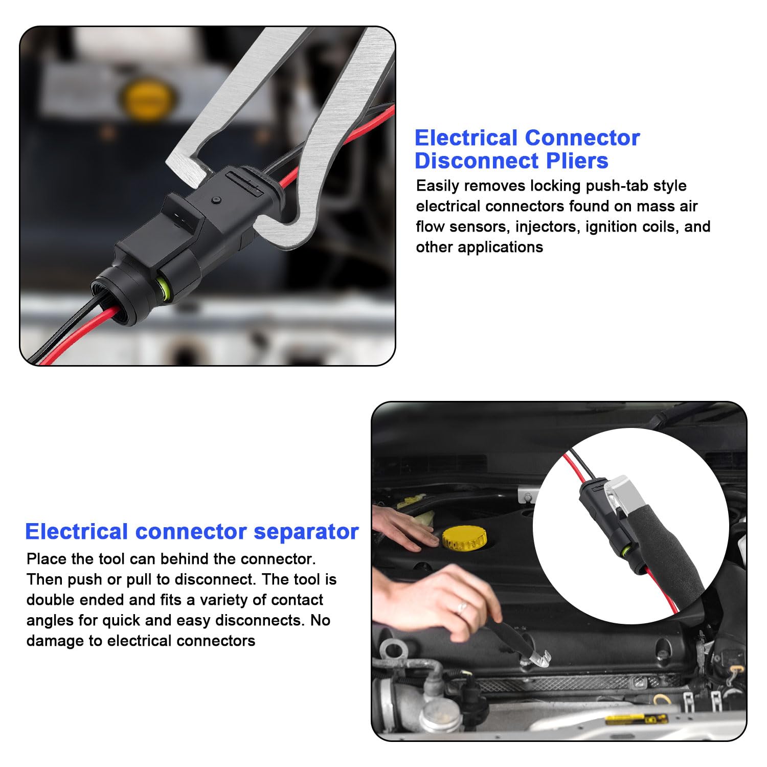 Gosknor Elektrische Trennzange fürs Auto, Electrical Disconnect Pliers & Steckertrenner Metall Electrical Connector Pliers Werkzeug Kraftstoffleitungen für Stecker mit Drucklasche