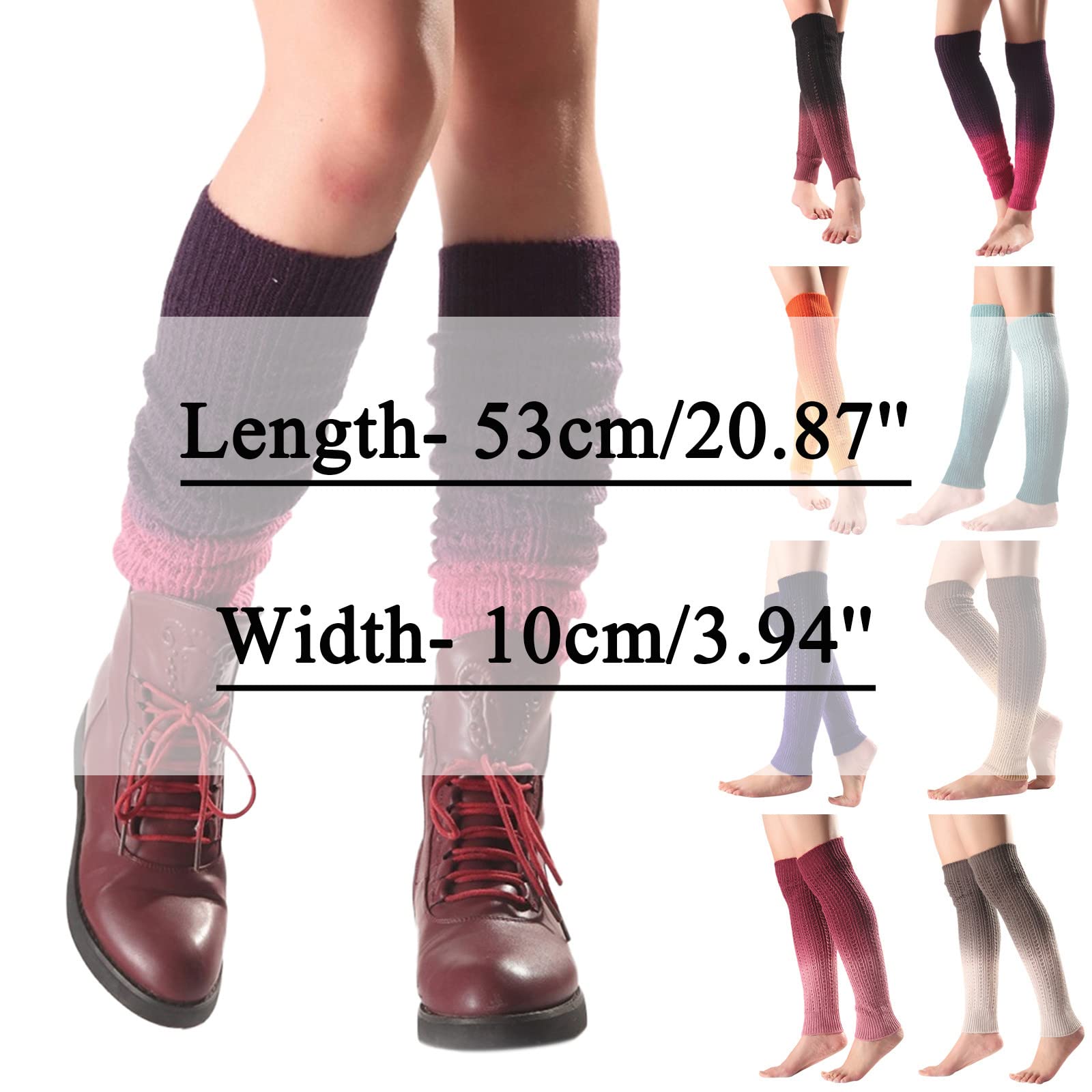Kswlwccpp Stulpen Damen Schwarz: Warm Bequem Extra Weit Fell Beinwärmer Leg Warmers Weich Winter XXl Gestrickt Beinstulpe Stulpensocken Flauschig Lang Stulpen Kniestrümpfe
