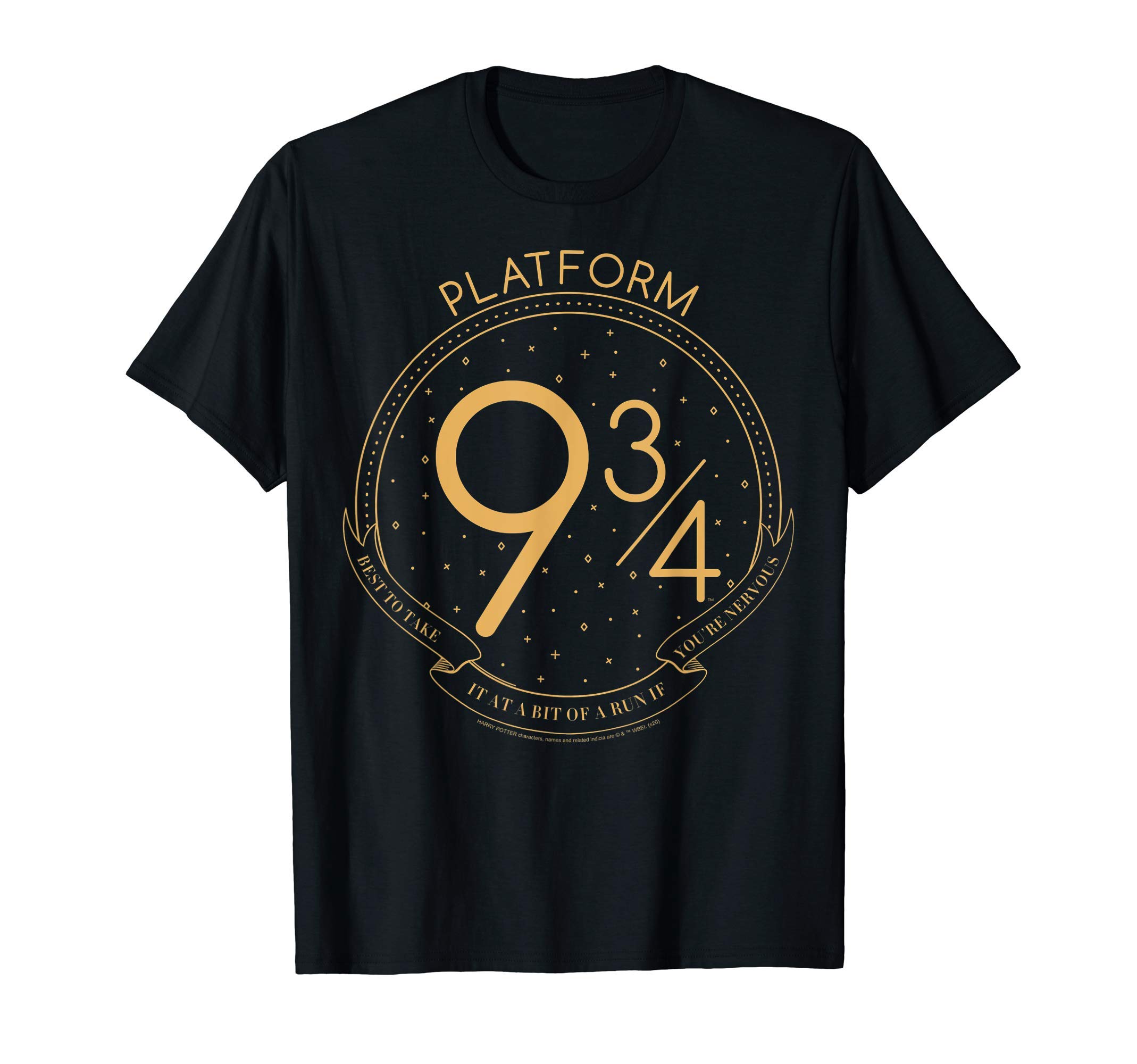 Platform 9 & 3/4 Train Station Line Art Logo T-Shirt
