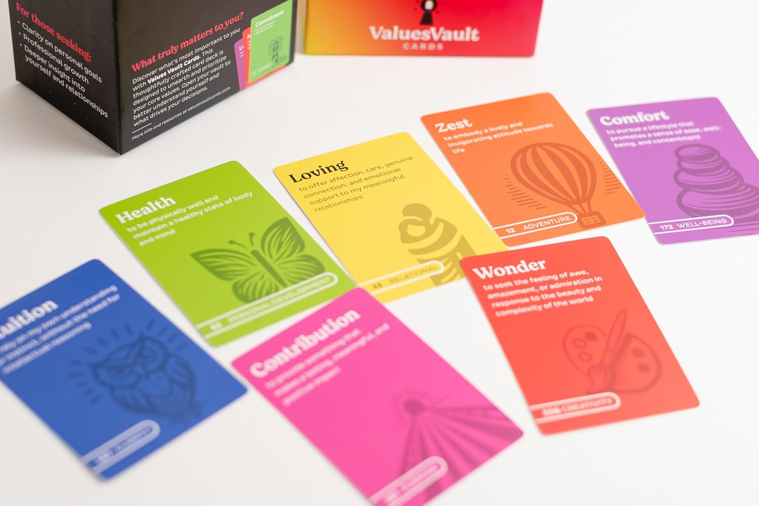 Values Cards – Personal & Professional Core Values Sort Deck, Values Vault Cards