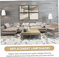 Vista 4 de Operitacx Juego de 4 pantallas cilíndricas planas de repuesto para lámparas de mesa y escritorio, cubiertas de luz de plástico blanco