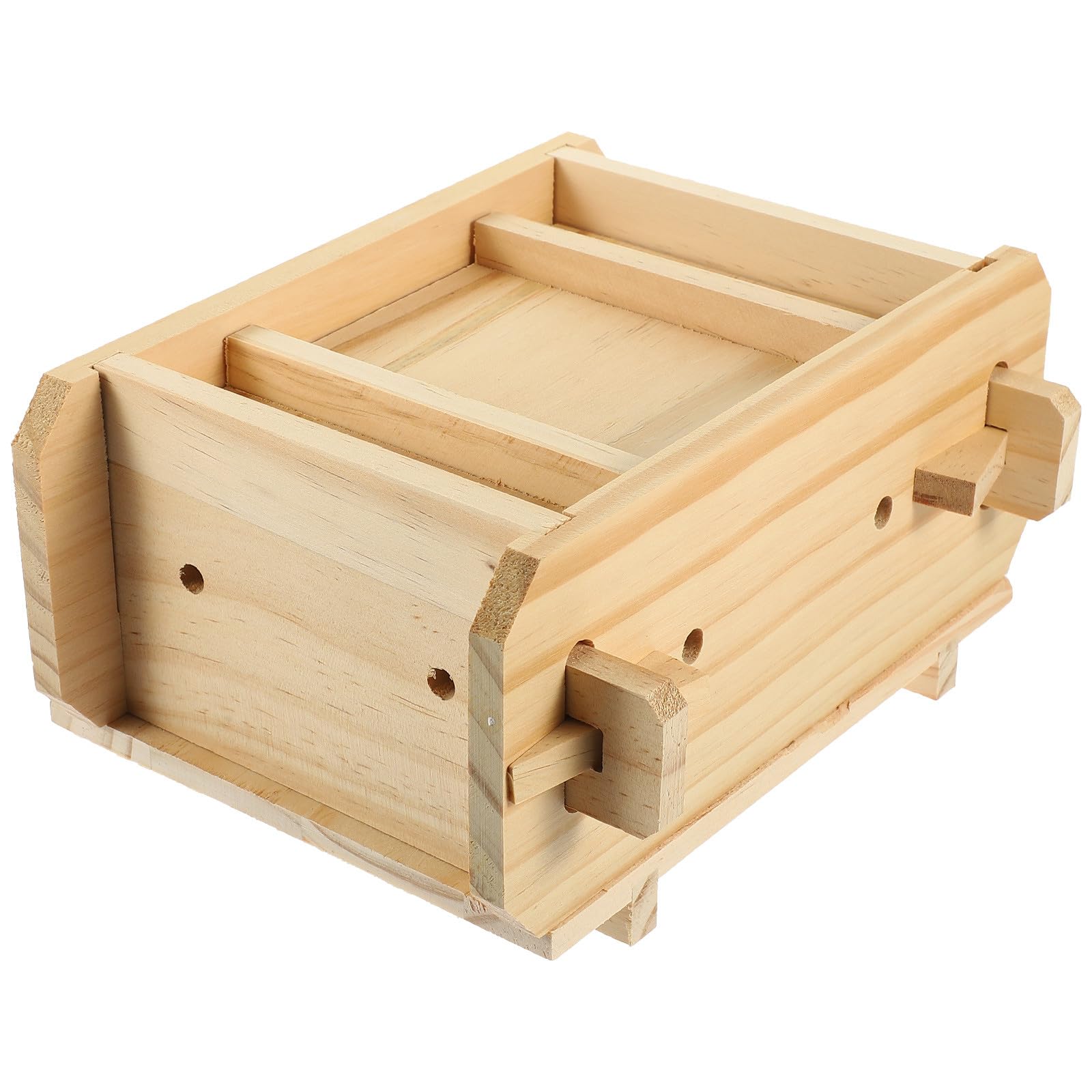 Moule à tofu en bois 16x12x9 cm pour fabrication de caillé maison facile