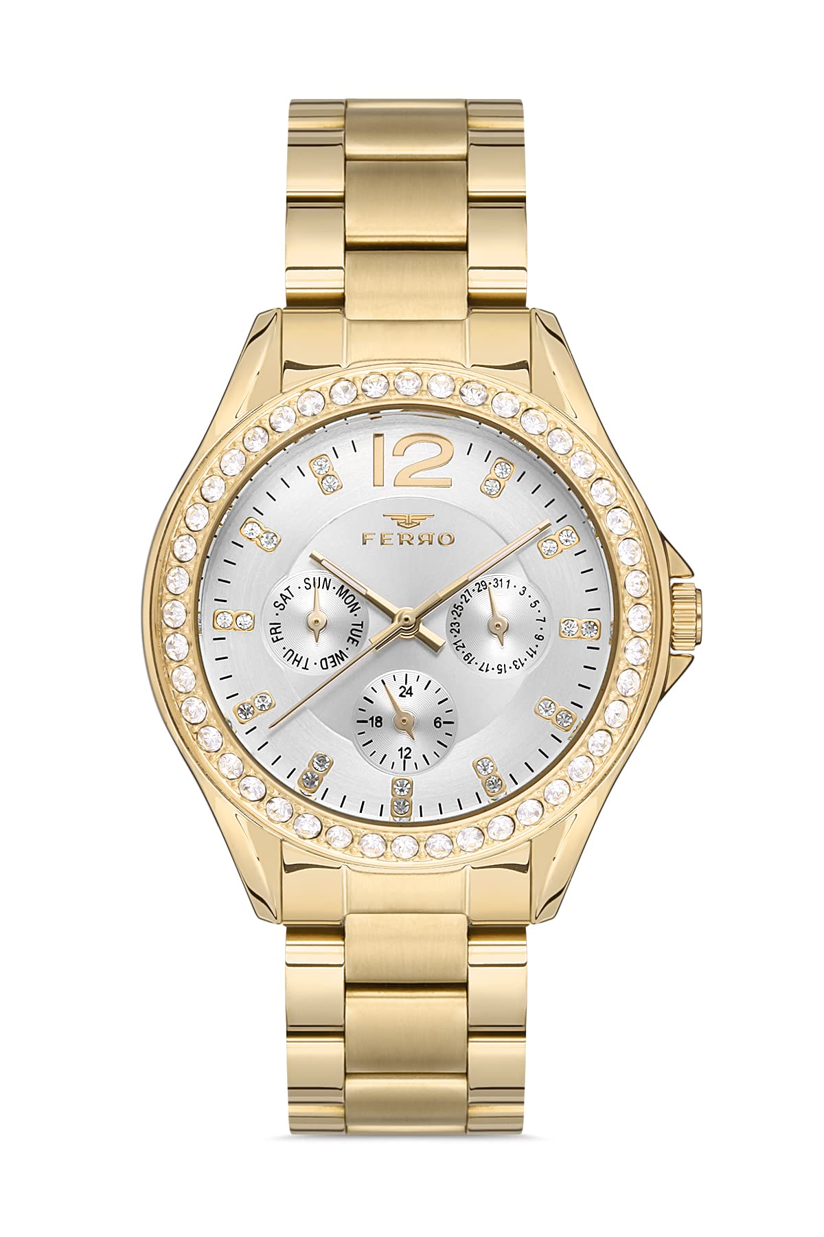 Ferro Analog Silver Dial Womens Watch-FM21140A-B (B09RWKVTHG) Amazon Price History, Amazon Price Tracker