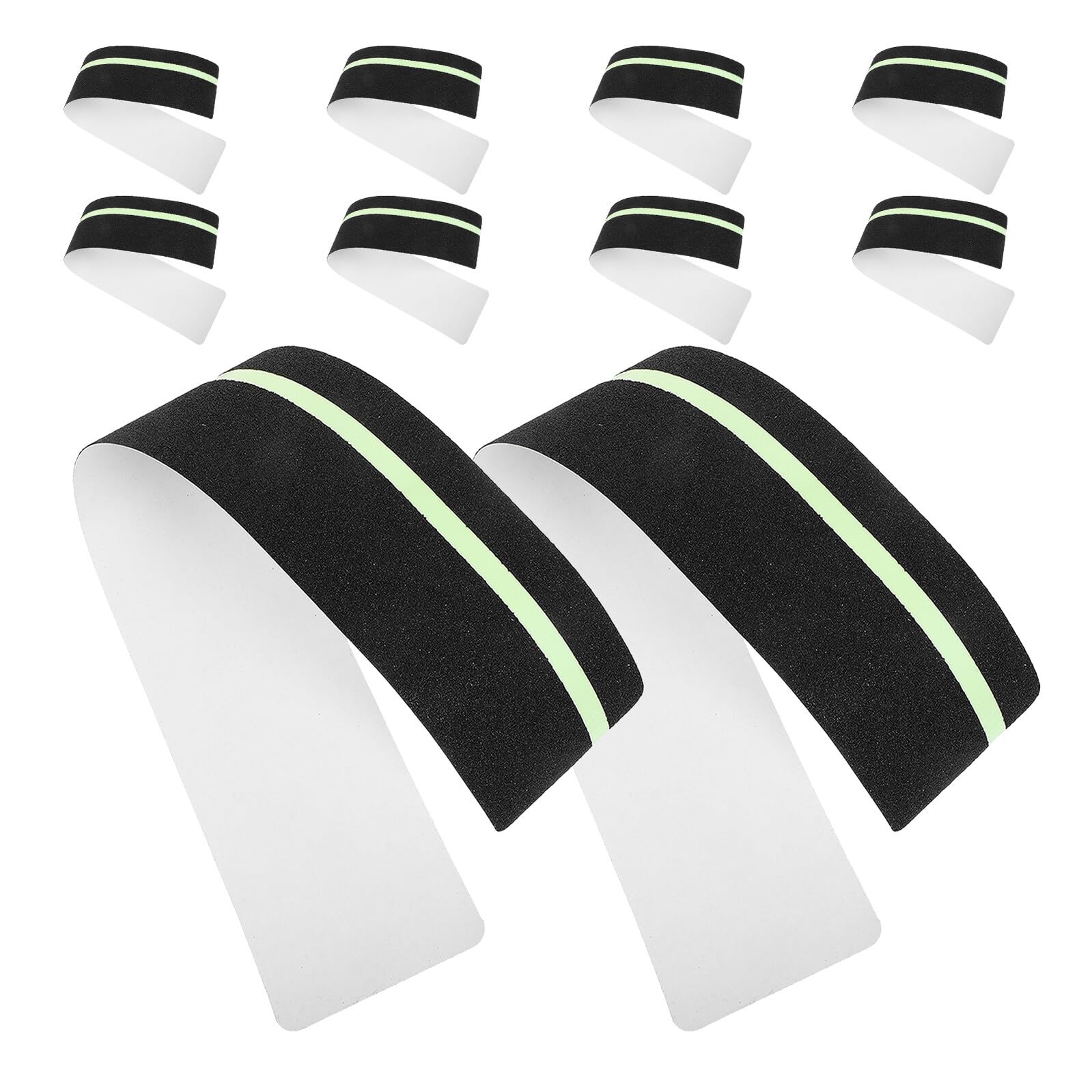 GALPADA Lot de 10 Bandes Adhésives Antidérapantes Mates pour Marches D’Escalier Intérieures et Extérieures Bandes Phosphorescentes 15 X 81 CM Ruban de Sécurité Solide pour Escaliers